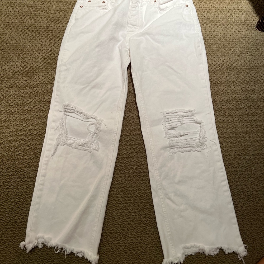 White Free People jeans